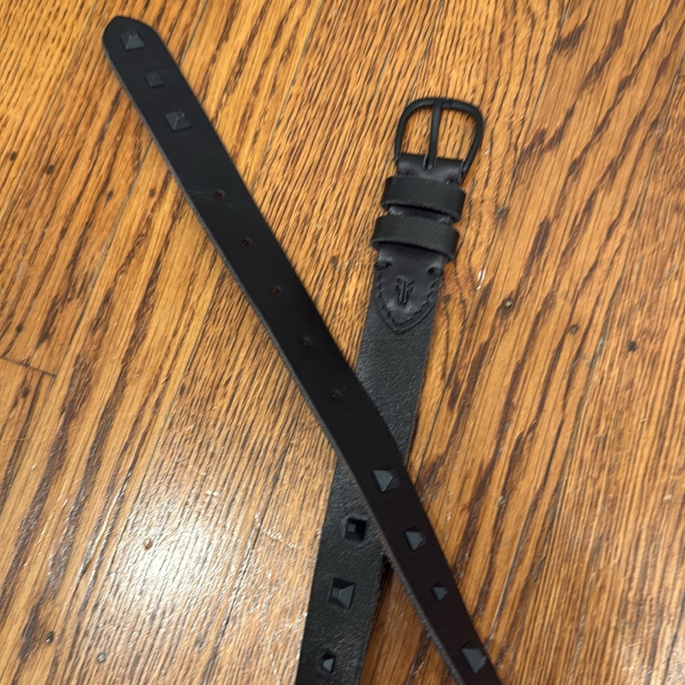Frye Rockstud Black Leather Belt